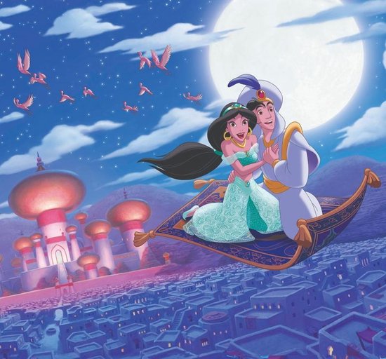 Kids@Home | Magic Carpet | Disney Alladin en Jasmine | fotobehang 300x280cm