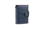 Foresta Creditcardhouder Navy Blue – pasjeshouder Dames Heren – Portemonnee Mannen Vrouwen – RFID protected