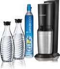 SodaStream Crystal Megapack Bruiswatertoestel - zwart/antraciet - met 2 Glazen karaffen