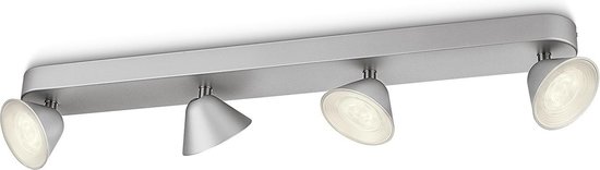 Philips myLiving Tweed - Plafondlamp - 4 Spots - Aluminium