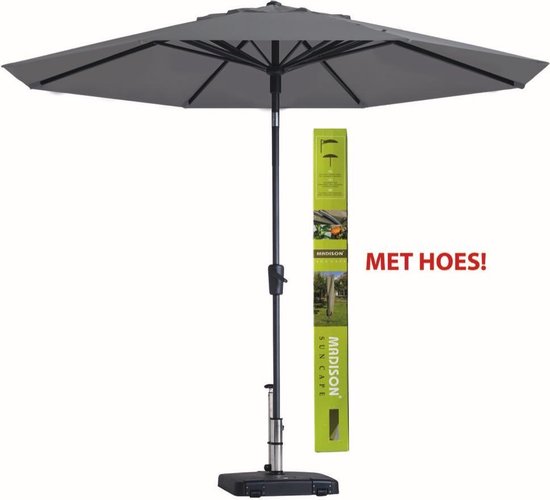 Ronde parasol lichtgrijs hoes 300 bol.com