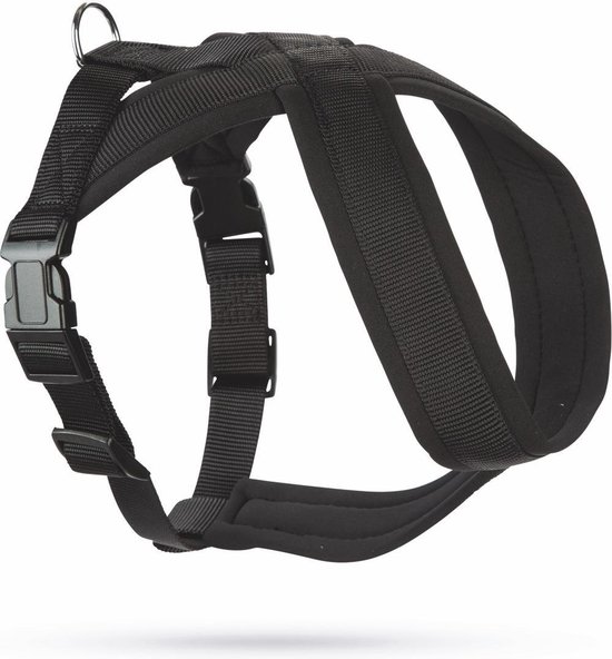 Beeztees nylon sport harnas zwart 15 x 42-50 cm
