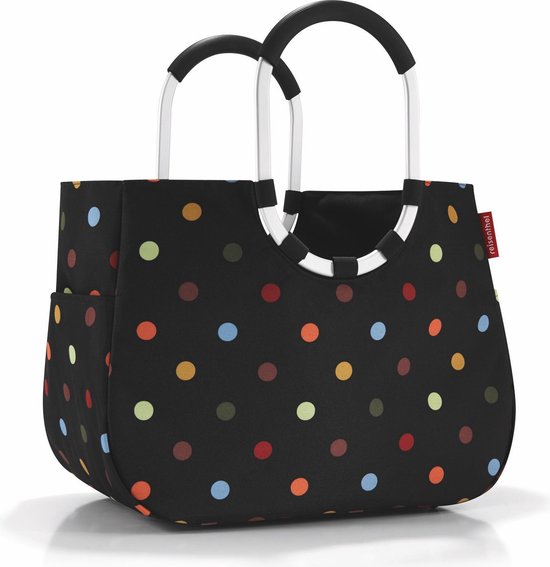 Cabas De Courses Reisenthel Loopshopper L - 25L, Poignées Aluminium, Poches Zippées - Noir