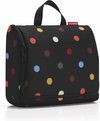 foto van Reisenthel Toiletbag XL Toilettas Ophangen - Maat XL - 4L - Dots Zwart