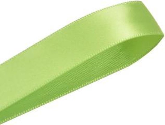 Groen Satijnen Lint 50 mm x 22 m - Dubbelzijdig Effen Stof voor Cadeauverpakking, Knutselen, Haarstrikken, Naaien, Bloemen, Trouwauto - Decoratief 2 Inch Dik Lint