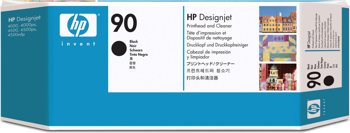 HP 90 Inktcartridge + Cleaner - Zwart