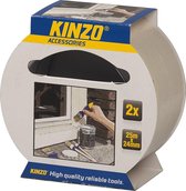 KINZO schilders-afplakband - crêpe - 25 mtr x 24 mm - 2 rollen