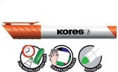 Whiteboard & Flipover Markers Kores, ronde punt 3 mm (12 stuks) Oranje