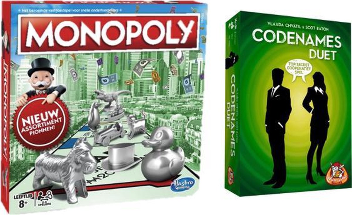 Spelvoordeelset Monopoly Classic Nederland - Bordspel & Codenames - Duet
