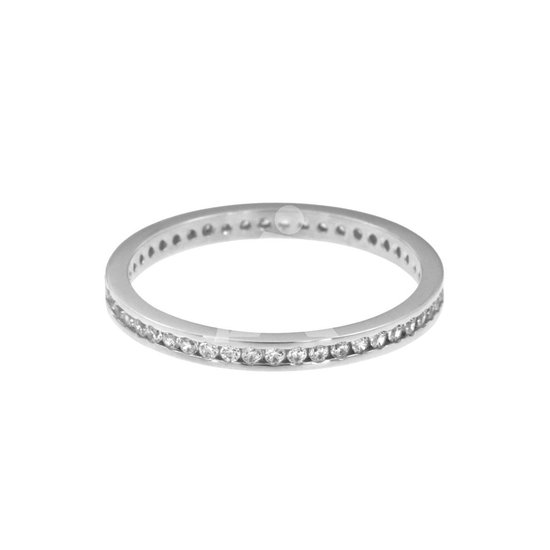 Schitterende wit gouden eternity ring met zirconia's | bol.com