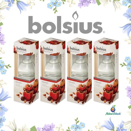 Bolsius Geurstokjes Aromatic Baked Apple - 4x45 ml - Voordeelverpakking |  bol.com