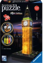 Ravensburger Big Ben Night Edition- 3D puzzel gebouw - 216 stukjes