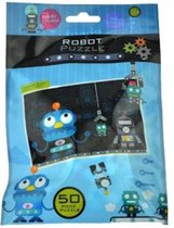 6 Stuks - Robot Puzzels - Bestaande uit 50 stuksje - Uitdeelcadeautjes - Uitdeel Traktatie voor kinderen