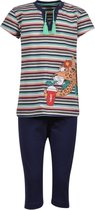 Woody pyjama meisjes/dames - jungle streep - panter - 201-1-BSK-S/977 - maat 98