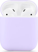 Geschikt voor Siliconen beschermhoesje geschikt voor de Apple AirPods oplaadcase - Licht paars
