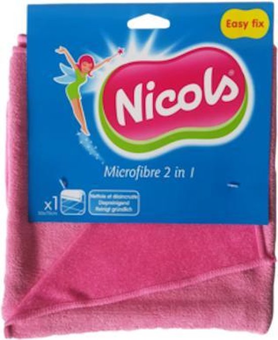 Nicols Microvezel Dweil 2-in-1 Roze