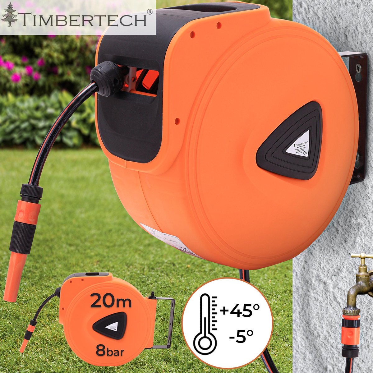 TimberTech Tuinslang met Haspel Uittrekbaar Easy to Use