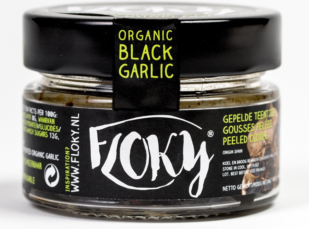 Goedkoopste Floky biologische zwarte knoflook, gepeld 40 gram