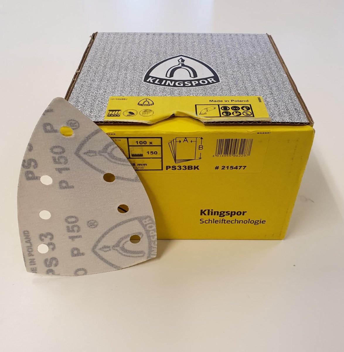 Schuurdriehoek met klitteband 98X148 P100 GLS24 (100st)
