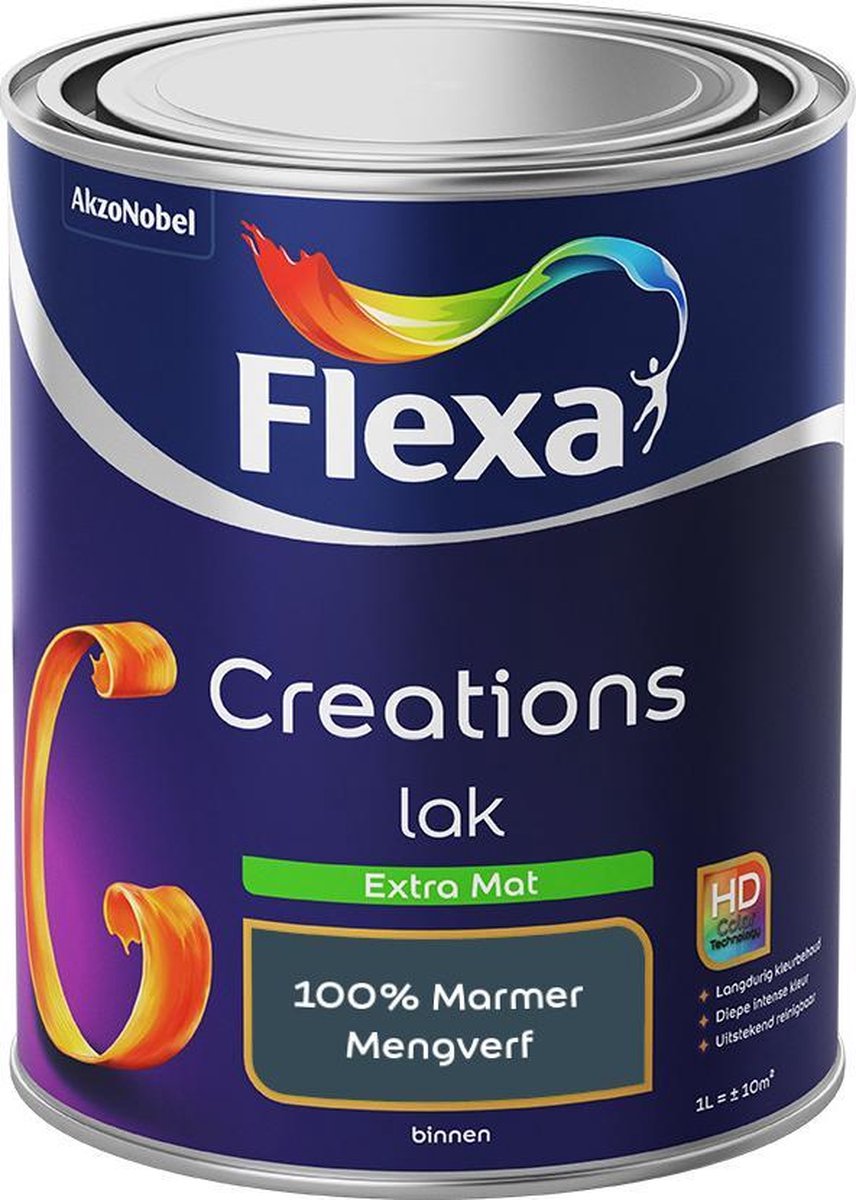 Flexa Creations - Lak Extra Mat - Mengkleur - 100% Marmer - 1 Liter