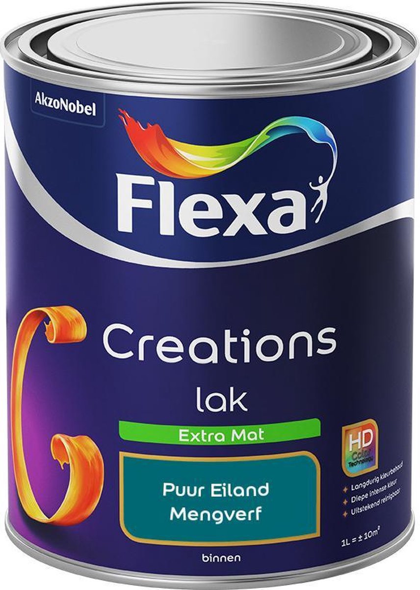 Flexa Creations - Lak Extra Mat - Mengkleur - Puur Eiland - 1 liter