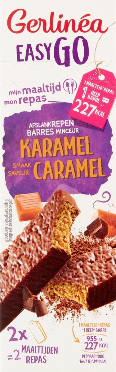 Gerlinea Easy Go Afslank Maaltijdrepen Karamel 2x60g