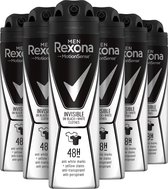 Rexona Men Invisible Anti-Transpirant Spray - 6 x 150 ml - Voordeelverpakking