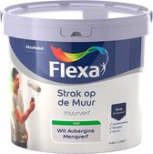 Flexa - Strak op de muur - Muurverf - Mengcollectie - Wit Aubergine - 5 Liter