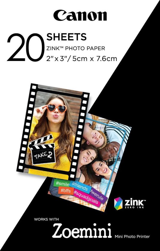 Canon ZINK Zelfklevend Fotopapier - Pak van 20 sheets