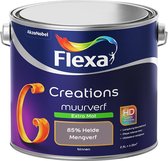 Flexa Creations Muurverf - Extra Mat - Mengkleuren Collectie - 85% Heide - 2,5 liter