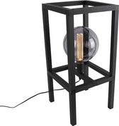 QAZQA big_cage2 - Industriele Tafellamp - 1 lichts - H 660 mm - Zwart - Industrieel -  Woonkamer | Slaapkamer