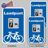 Fietsenstalling oplaadpunt elektrische fiets stickers maat L.