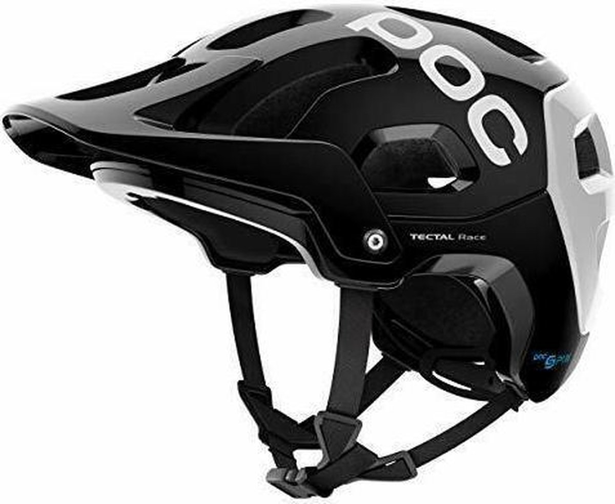 POC Tectal Race SPIN Fietshelm - Maat XLX - Uranium Black/Hydrogen White