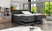 Boxspring Electric - 140x200 - 9 zones - Surmatelas mousse froide - Tissu Anthracite