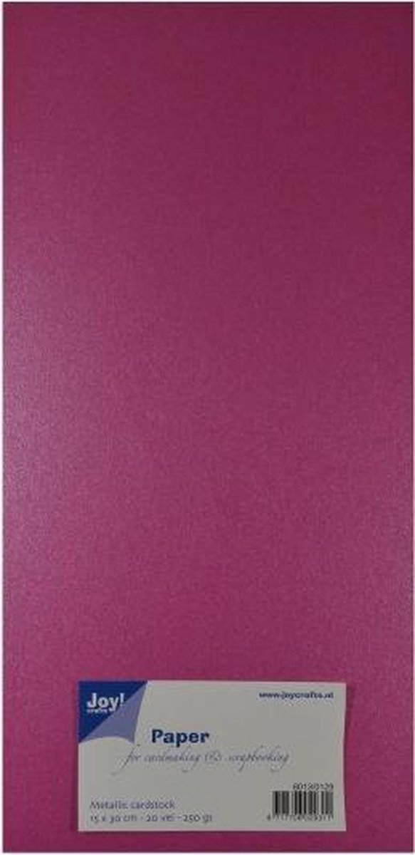 Joy!Crafts • papierset 15x30cm 20 vel metallic lila