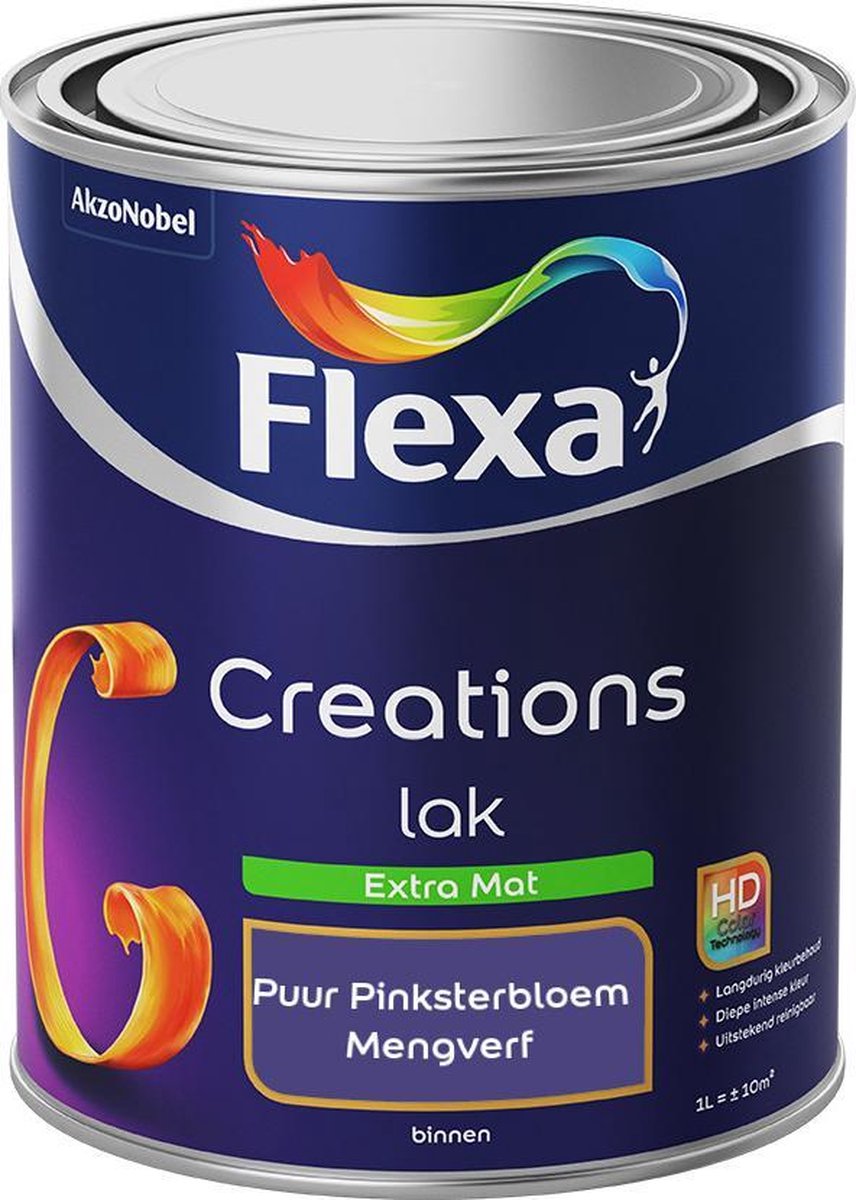 Flexa Creations - Lak Extra Mat - Mengkleur - Puur Pinksterbloem - 1 liter