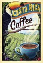 Metalen Wandbord - Costa Rica Coffee