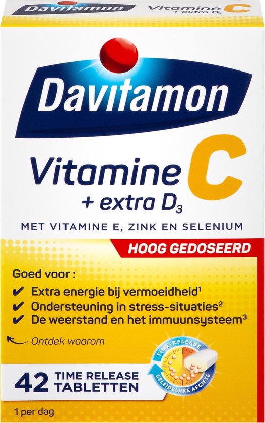Davitamon Vitamine C Forte + Extra D3 - 42 Tabletten - Voedingssupplement