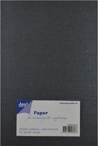 Joy!Crafts • Papierset metallic A5 donker grijs