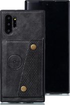 Samsung Galaxy Note 10 Cardslot | Leren Back Cover | Pasjeshouder | Zwart | Magnetisch