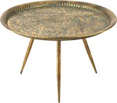 J-Line Bijzettafel Oosters Metaal Goud S 40 x 68 x 68