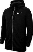 Nike Nk Dry Hoodie Fz Fleece Sporttrui Heren - Black/White - Maat M
