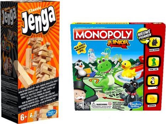 Afbeelding van het spel Spelvoordeelset Jenga & Monopoly Junior