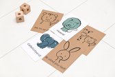 Ted & Fred wenskaarten set - ansichtkaart -set van 8 kaartjes - dieren - kinderthema -