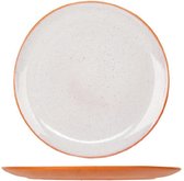 Koi Plat Bord Roze in Aardewerk -  D29,5cm (set van 6)