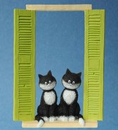 Albert - Dubout - les chats - in - venster - raam - poezen - beeldje