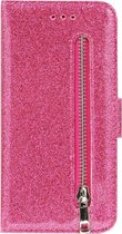 ADEL Kunstleren Book Case Portemonnee Pasjes Hoesje Geschikt voor iPhone 6(S) Plus - Bling Bling Roze
