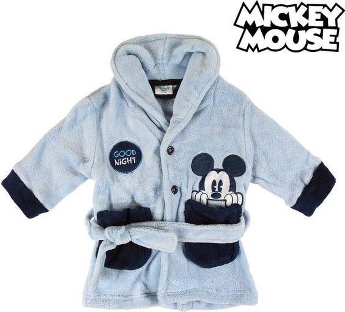 Kinder Badjas Children's Dressing Gown Mickey Mouse 74696 Blue Maat  36maanden | bol.com