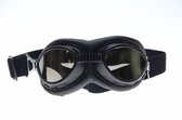 CRG zwarte rider motorbril | Donker smoke glas