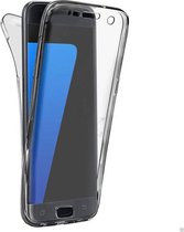 Samsung J3 2017 SM-J330 Shockproof 360° Zwart Transparant Siliconen Ultra Dun Gel TPU Hoesje Full Cover / Case